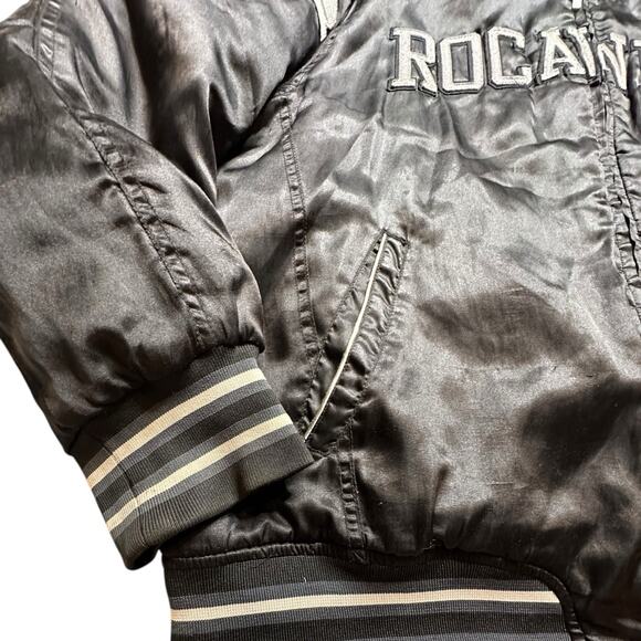 Vintage Rare 2000’s Y2K Rocawear Bomber Embroidered Satin Jacket Size 2XL - Picture 5 of 15